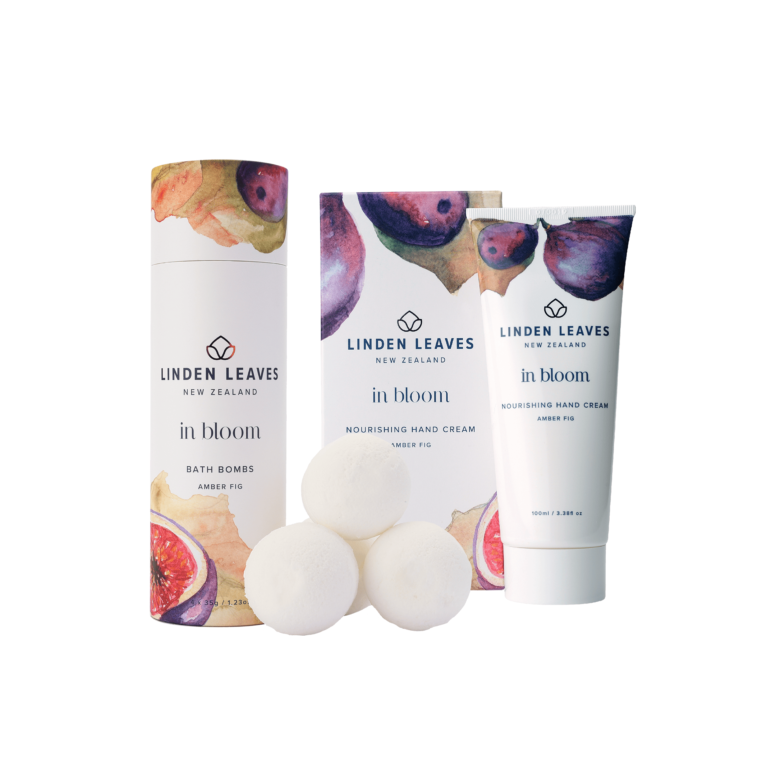 Amber Fig Hand Cream and Bath Bombs
