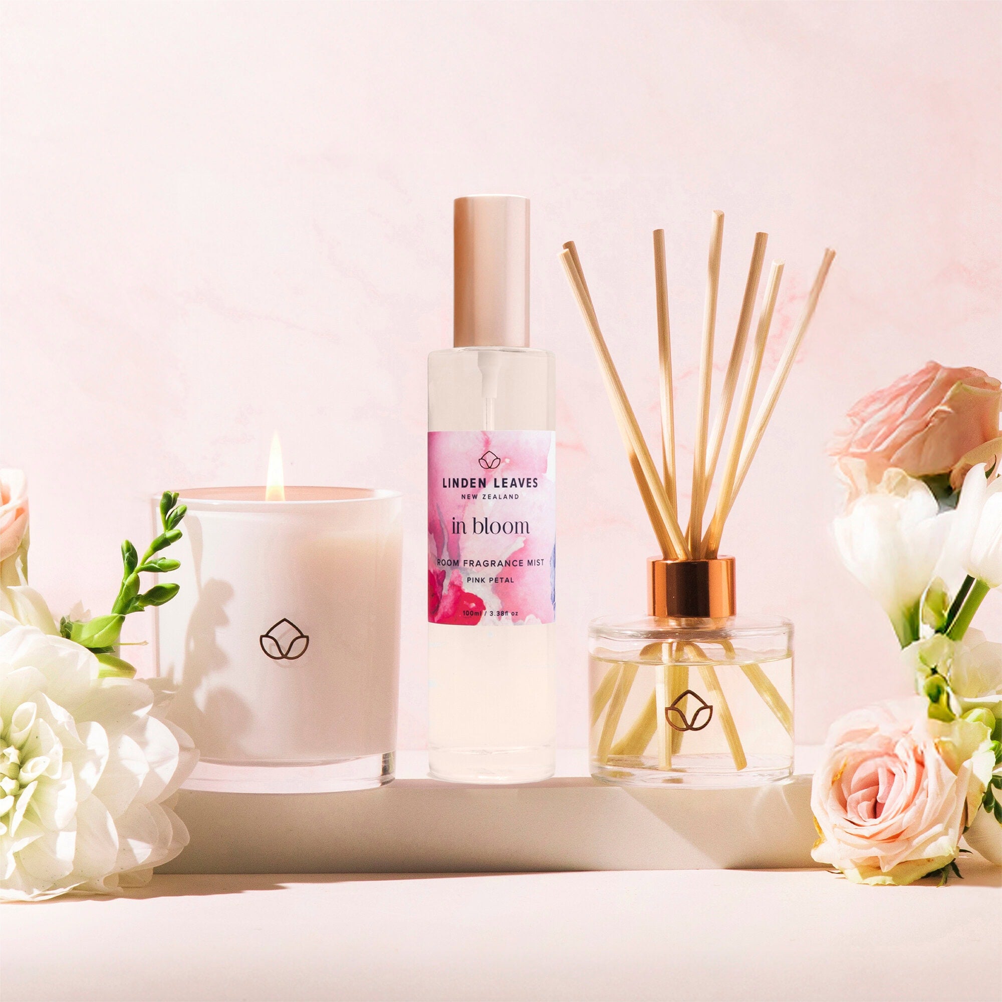 Pink Petal - Buy a Room Mist & Candle and Receive a Free Diffuser