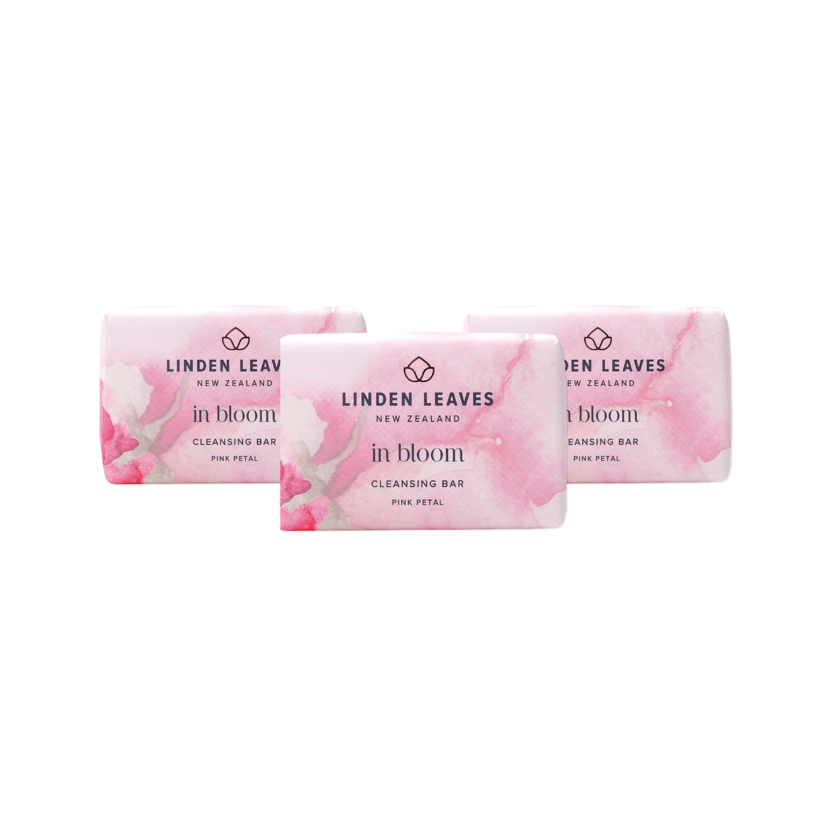 Pink Petal Cleansing Bar Triple Bundle | Linden Leaves