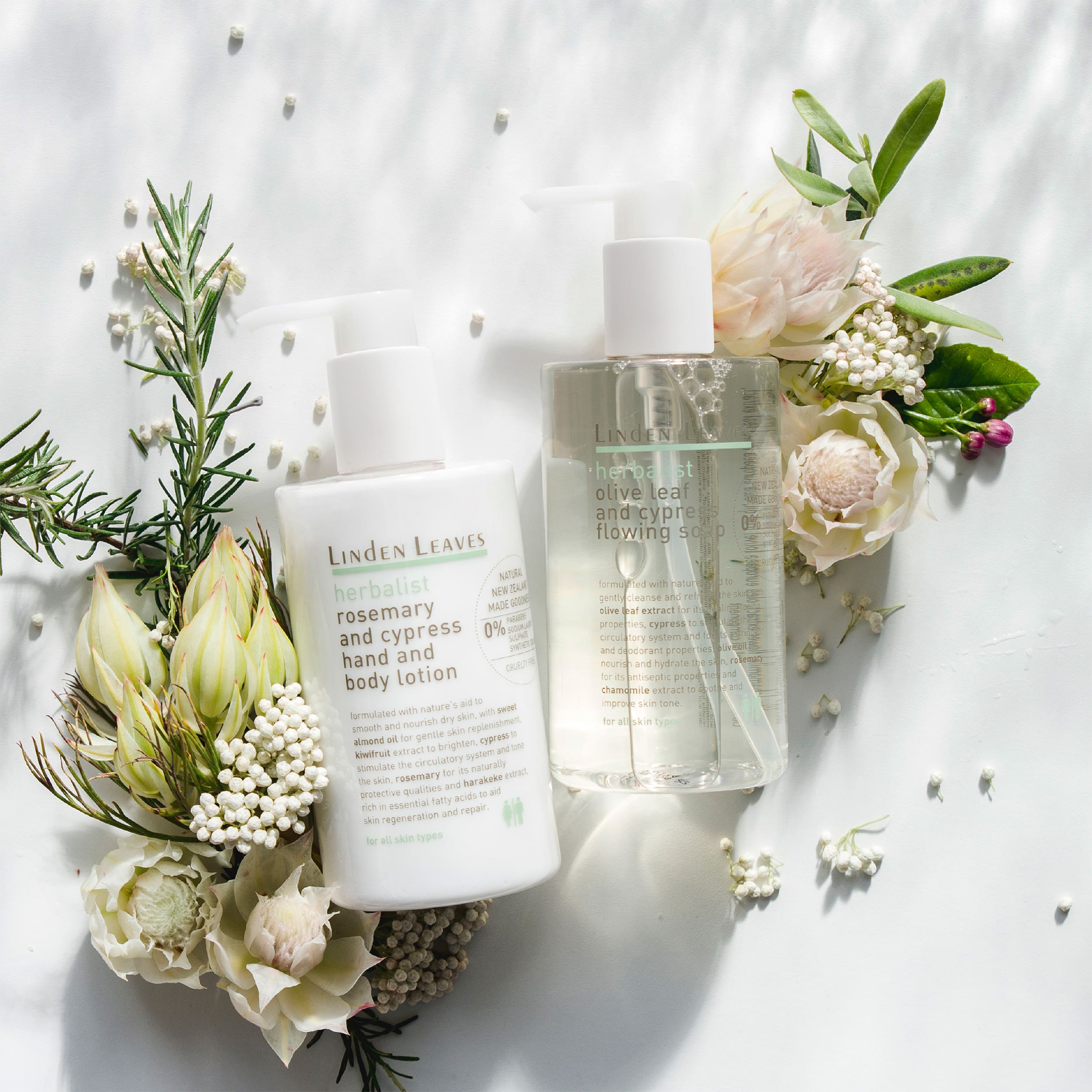 Rosemary And Cypress Hand And Body Lotion & Olive Leaf & Cypress Flowing Soap image 0