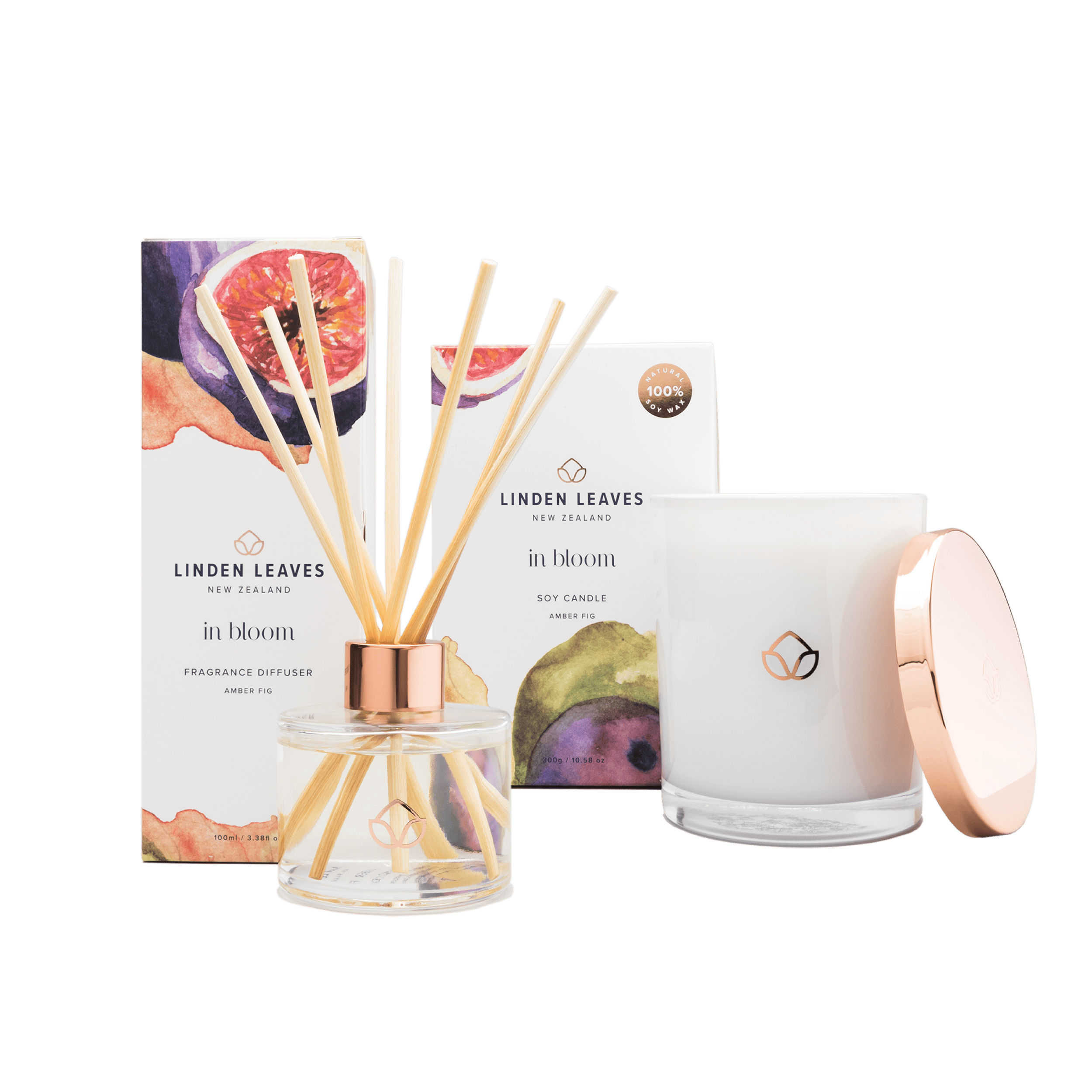 Amber Fig Fragranced Candle and Diffuser Bundle
