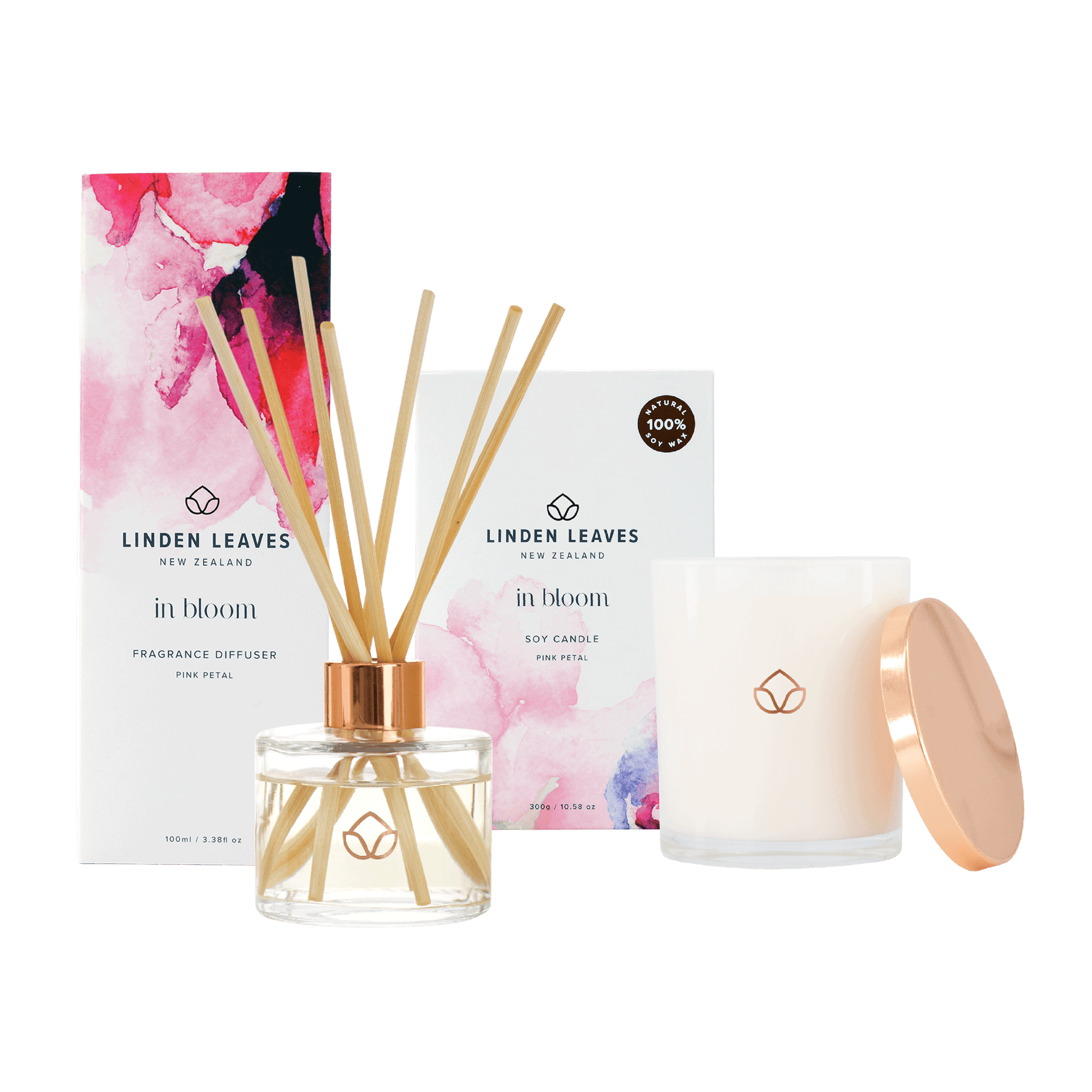 Pink Petal Fragranced Candle and Diffuser